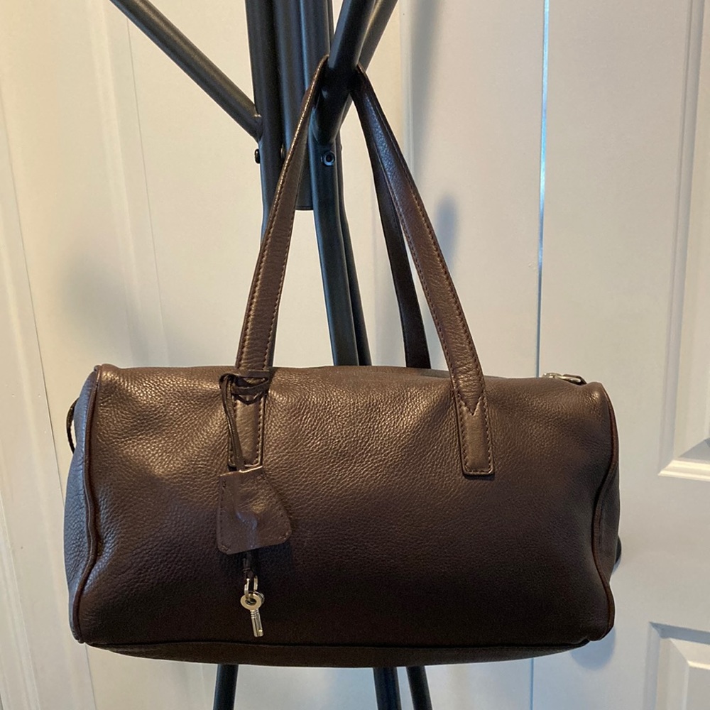 Max Mara Dark Brown Leather Shoulder Bag